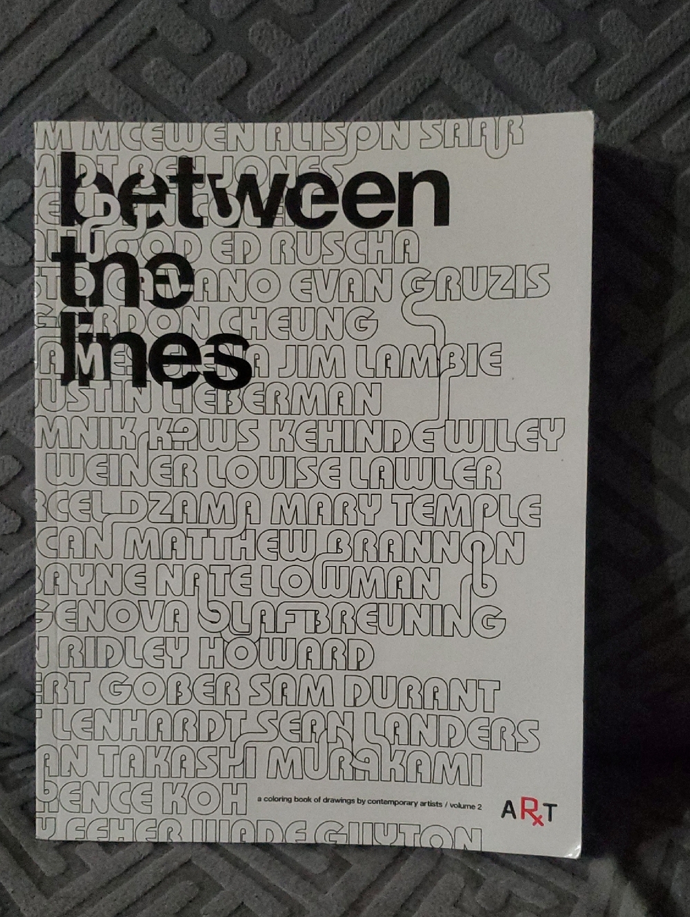 Between the Lines Coloring Book - Black & White Cover